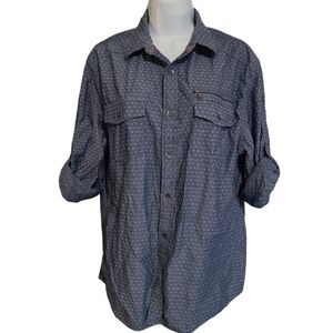 ROCK & REPUBLIC men's patterned dress shirt L